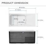 Revive 67 Inch Polar Hot Freestanding Tub - Gray