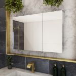 Breccan 36 x 24 Inch Triple Door Medicine Cabinet