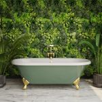 Paloma Cast Iron Double Ended Clawfoot Tub - No Faucet Drillings