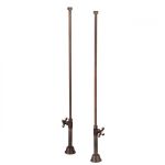 Clawfoot Tub Straight Tub Supply Lines with Shut Off Valves