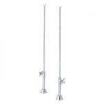 Clawfoot Tub Straight Tub Supply Lines with Shut Off Valves