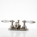 Charlotte Centerset Bathroom Sink Faucet - Porcelain Lever Handles