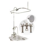 Deck Mount Shower Kit with Classic Spout Faucet