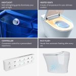 Heated Seat Kick Flush Smart Toilet Bidet Combo