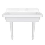 Benjamin 48 Inch Cast Iron Wall Mount Farmhouse Trough Sink