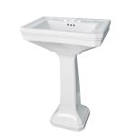 26 Inch Porcelain Pedestal Bathroom Sink