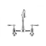 Florian Wall Mount Kitchen Faucet - Metal Lever Handles
