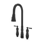 Widespread Kitchen Faucet With Pull Down Spring Spout