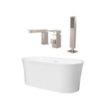 Dustin Acrylic Double Ended Freestanding Tub and Faucet Package
