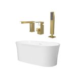 Dustin Acrylic Double Ended Freestanding Tub and Faucet Package