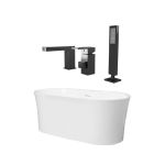 Dustin Acrylic Double Ended Freestanding Tub and Faucet Package