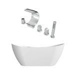 Wexler Acrylic Double Ended Freestanding Tub and Faucet Package