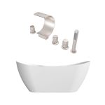Wexler Acrylic Double Ended Freestanding Tub and Faucet Package