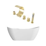 Wexler Acrylic Double Ended Freestanding Tub and Faucet Package