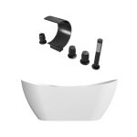 Wexler Acrylic Double Ended Freestanding Tub and Faucet Package