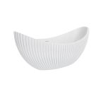 Melani Vertical 71 Inch Acrylic Fluted Double Ended Freestanding Tub