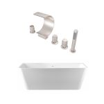 Tiberius Acrylic Double Ended Freestanding Tub and Faucet Package