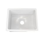 24 Inch Drop-In Fireclay Utility Sink - White