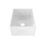 24 Inch Wall Mount Fireclay Utility Sink - White