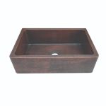 33 Inch Single Bowl Copper Farmhouse Sink