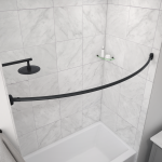 Single Curved Shower Curtain Rod