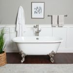 EPERNEY CAST IRON CLAWFOOT DOUBLE ENDED TUB -  NO FAUCET DRILLING 
