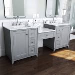 Placid 84 Inch Oak Vanity with Rectangular Undermount Sinks