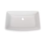 24 Inch Rectangular White Vessel Bathroom Sink