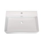 Unique 24 Inch Rectangle White Vessel Bathroom Sink