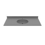 61 Inch Vanity Top With Oval Integral Sinks