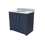 Wexler 36 Inch Solid Oak Bathroom Vanity with Undermount Sink