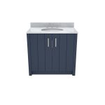 Wexler 36 Inch Solid Oak Bathroom Vanity with Undermount Sink