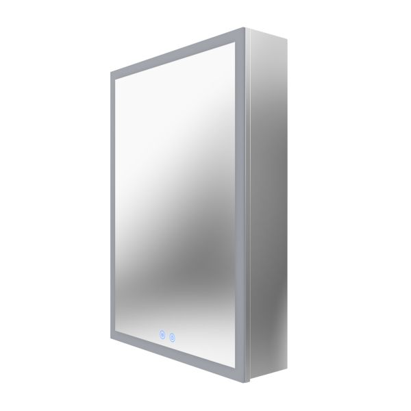 Breccan 20 x 28 Inch Single Door LED Medicine Cabinet