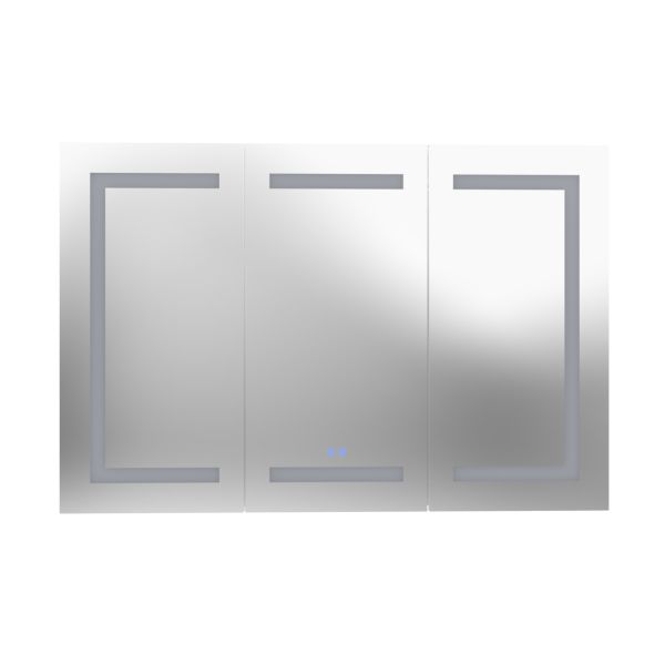 Breccan 36 x 24 Inch Triple Door LED Medicine Cabinet