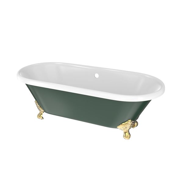 Paloma Cast Iron Double Ended Clawfoot Tub - No Faucet Drillings