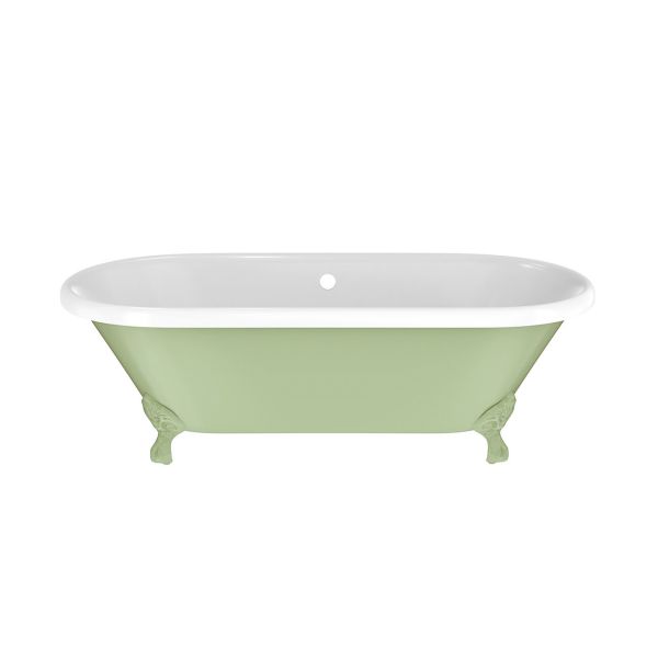 Paloma Cast Iron Double Ended Clawfoot Tub - No Faucet Drillings