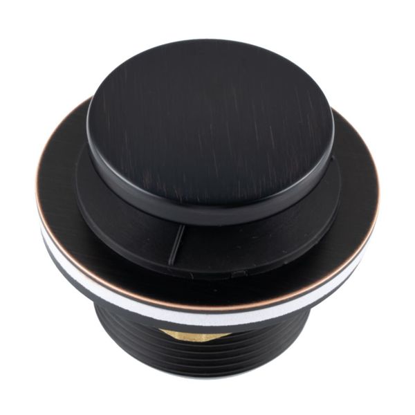 Solid Brass Copper Tub Drain - Matte Black