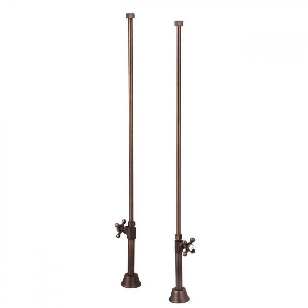 Clawfoot Tub Straight Tub Supply Lines with Shut Off Valves