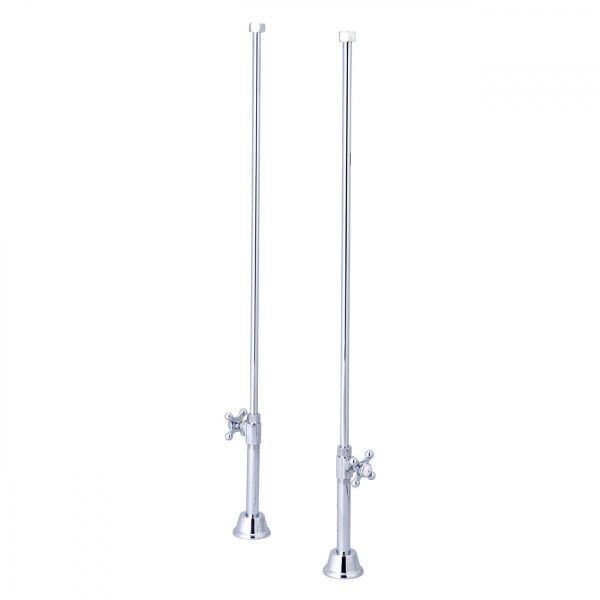 Clawfoot Tub Straight Tub Supply Lines with Shut Off Valves