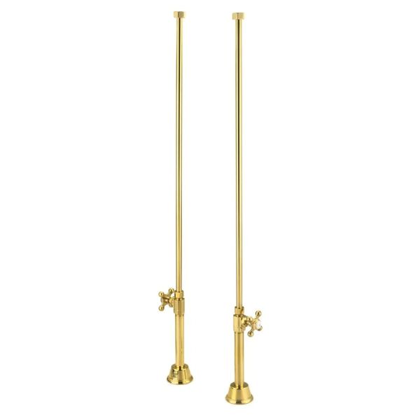 Clawfoot Tub Straight Tub Supply Lines with Shut Off Valves