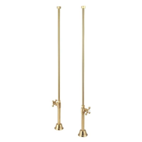 Clawfoot Tub Straight Tub Supply Lines with Shut Off Valves