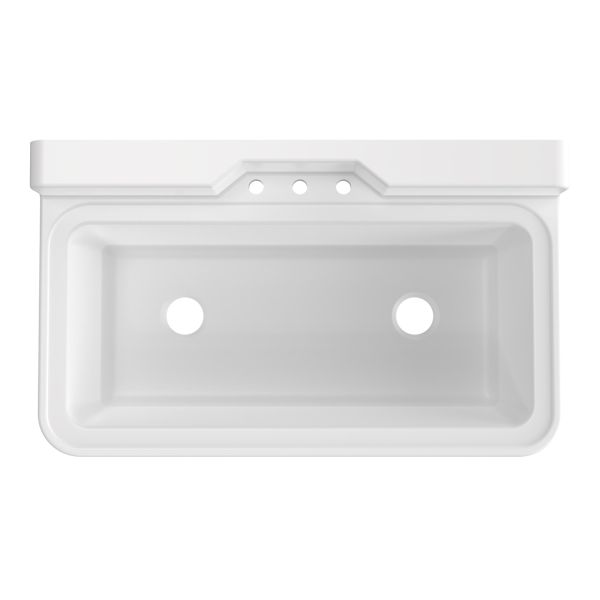 Alexander 48 Inch Cast Iron Wall Mount Farmhouse Trough Sink