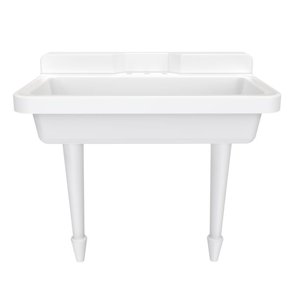 Benjamin 48 Inch Cast Iron Wall Mount Farmhouse Trough Sink