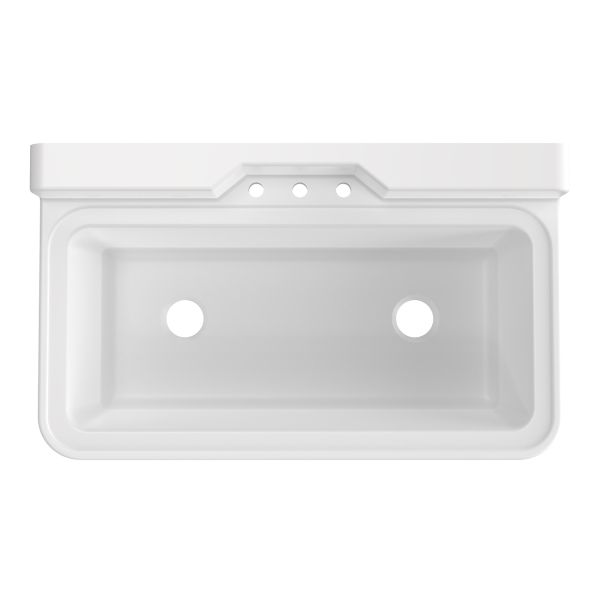 Benjamin 48 Inch Cast Iron Wall Mount Farmhouse Trough Sink