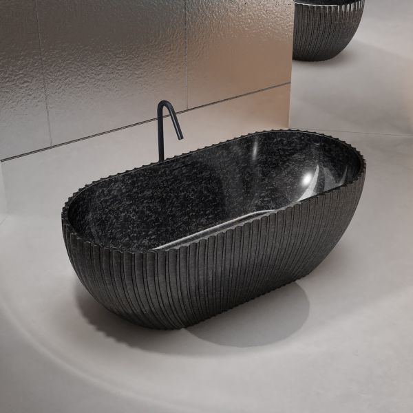 Ansel 67 Inch Carbon Fiber Freestanding Tub