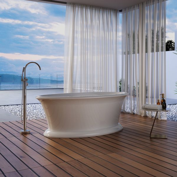 Julian 67 Inch Acrylic Double Ended Pedestal Tub