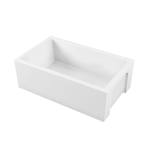33 Inch Fireclay Farmhouse Sink - White