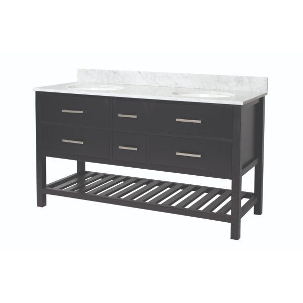 Holden 60 Inch Birch and Oak Console Vanity