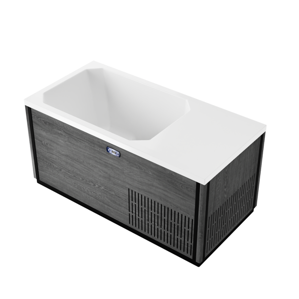 Revive 67 Inch Polar Hot Freestanding Tub - Gray