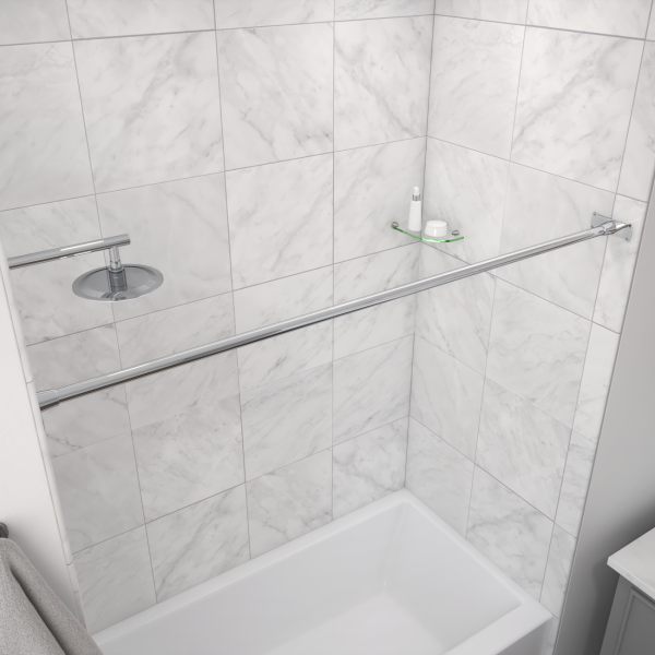 Single Straight Shower Curtain Rod